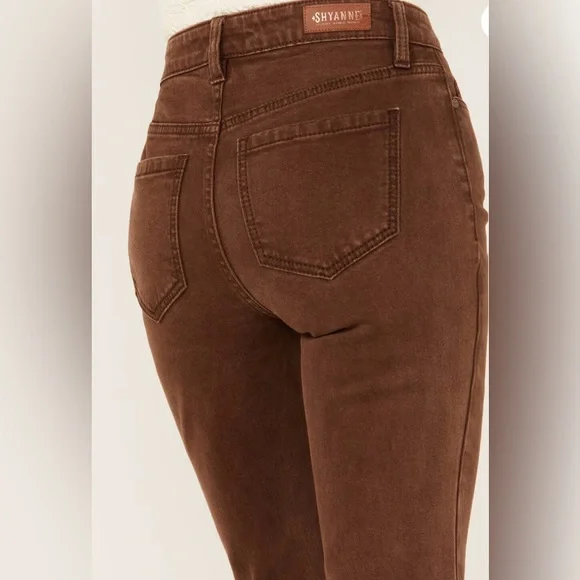 SHYANNE WOMEN'S PINECONE HIGH RISE STRETCH FLARE JEANS sz 30x34 - Picture 5 of 14